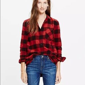 Madewell Flannel Ex-Boyfriend Shirt Buffalo Check